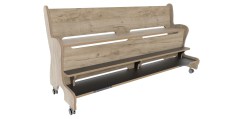 Hoogzit bank L155 cm Grey craft oak Tangara Groothandel voor de Kinderopvang Kinderdagverblijfinrichting